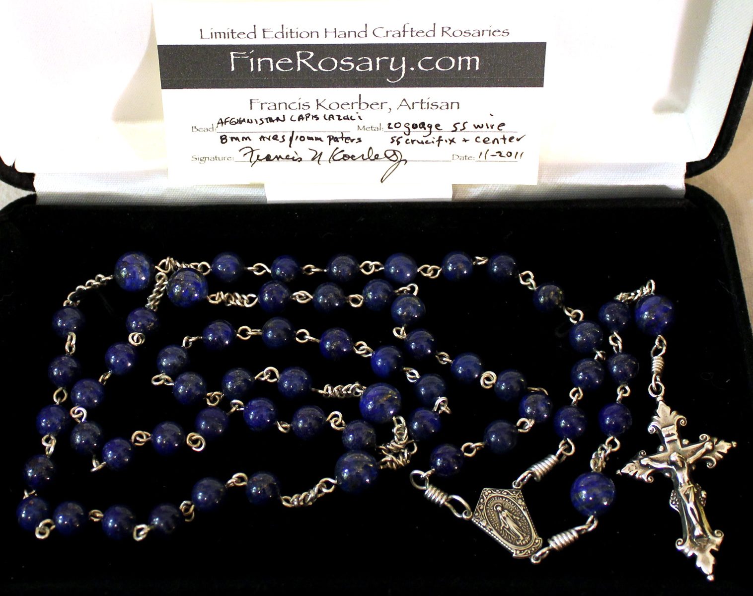 8mm Lapis Lazuli Rosary, finest grade